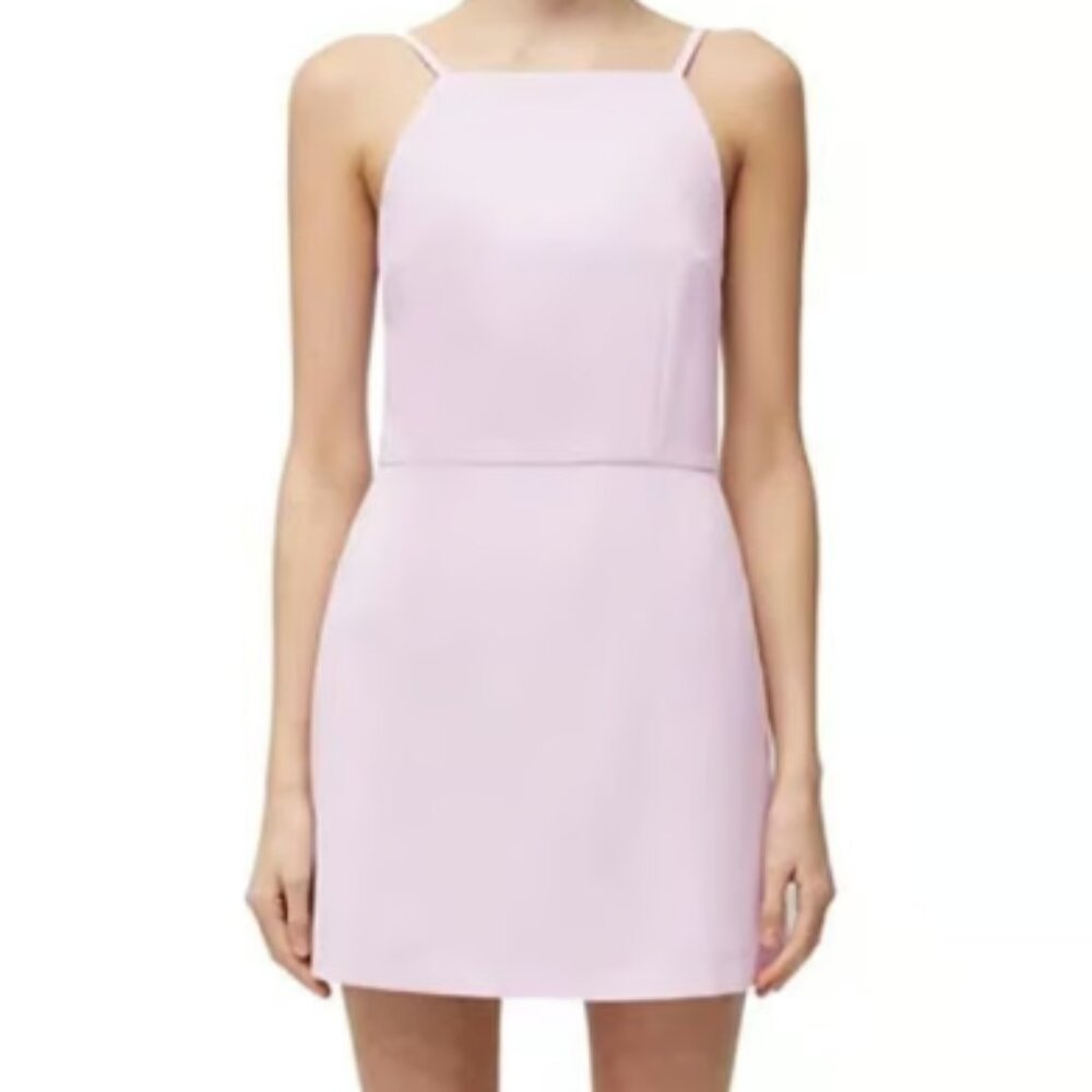 French Connection Whisper Light Square Neckline Dress - Purple